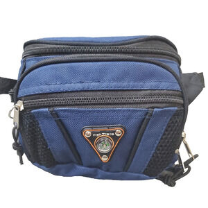 High Trails Belt Bag Fanny Adults On-Size Navy Blue Compass Multi-Pockets Travel